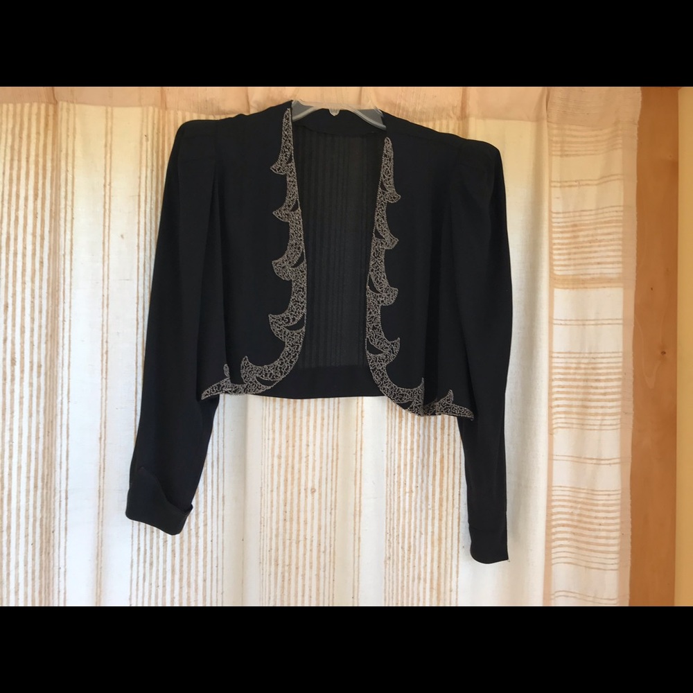 Antique/Vintage black, beadwork, evening